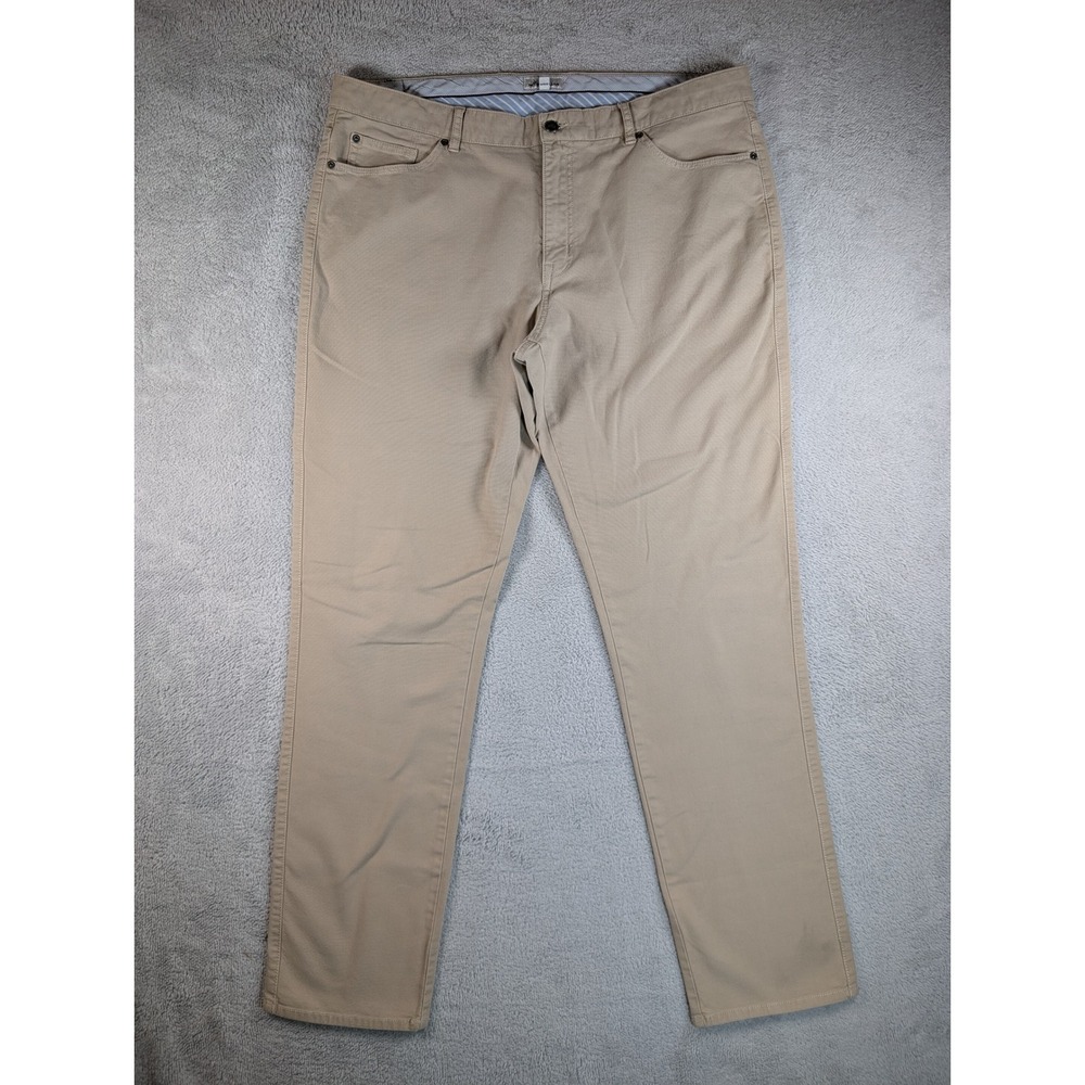 Peter Millar Mens Khaki Tan 5-Pocket Pants Straight Leg MF19B86 Size 40 x 32